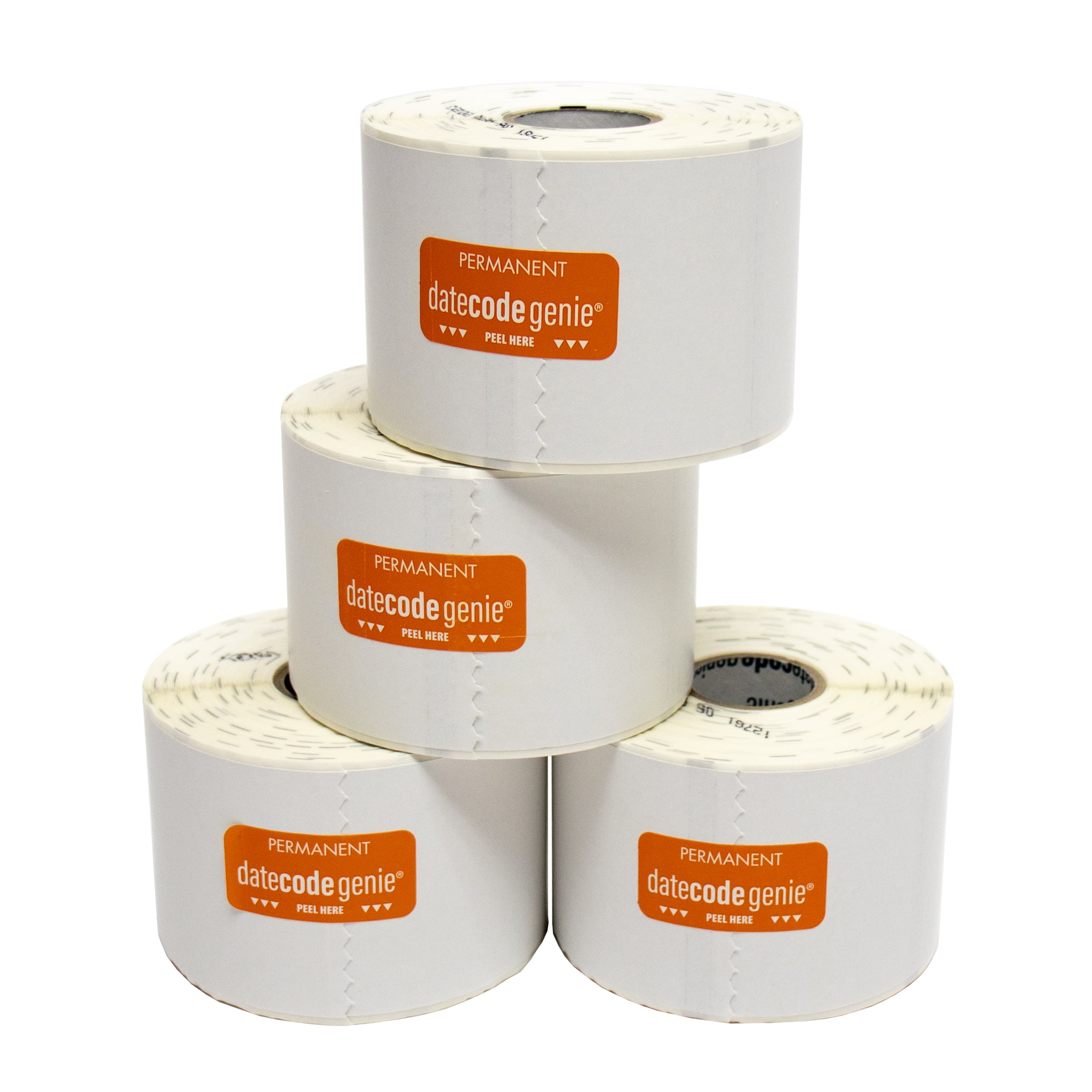 National Checking Permanent Blank Labels 2" x 8" White, Data Code Genie 6 packs of 4 / 150 cs