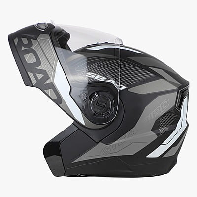 STEELBIRD SBA-7 ROAD MATT BLACK/GREY C/V (M)