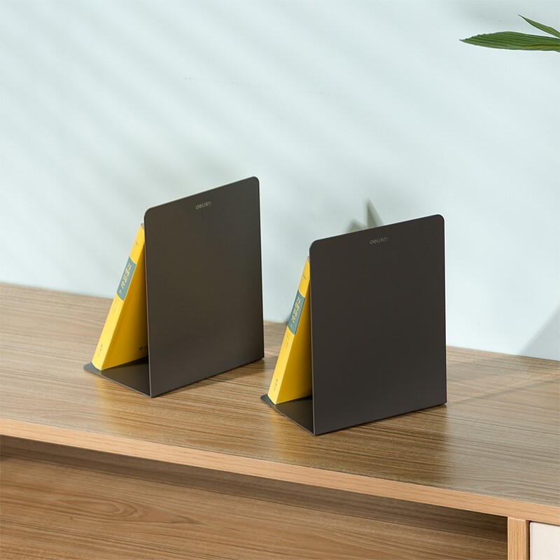 DELI 78650 METAL BOOK END  - SET OF 2PCS