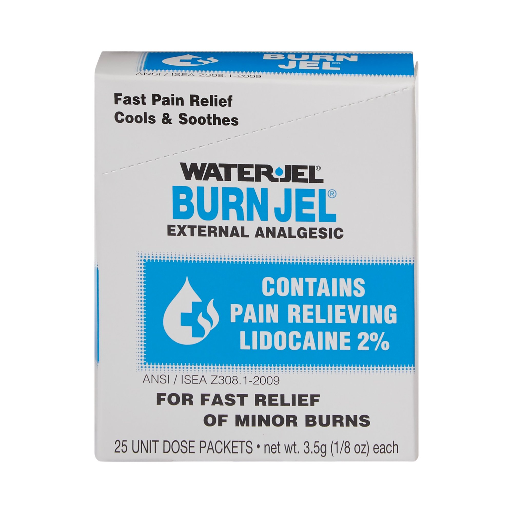 Water Jel® Burn Jel® Burn Relief Lidocaine Topical Gel 3.5 Gram Individual Packet (BX/25EA)