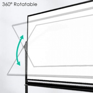 DELI E7882 4x3FT MOBILE WHITEBOARD STAND