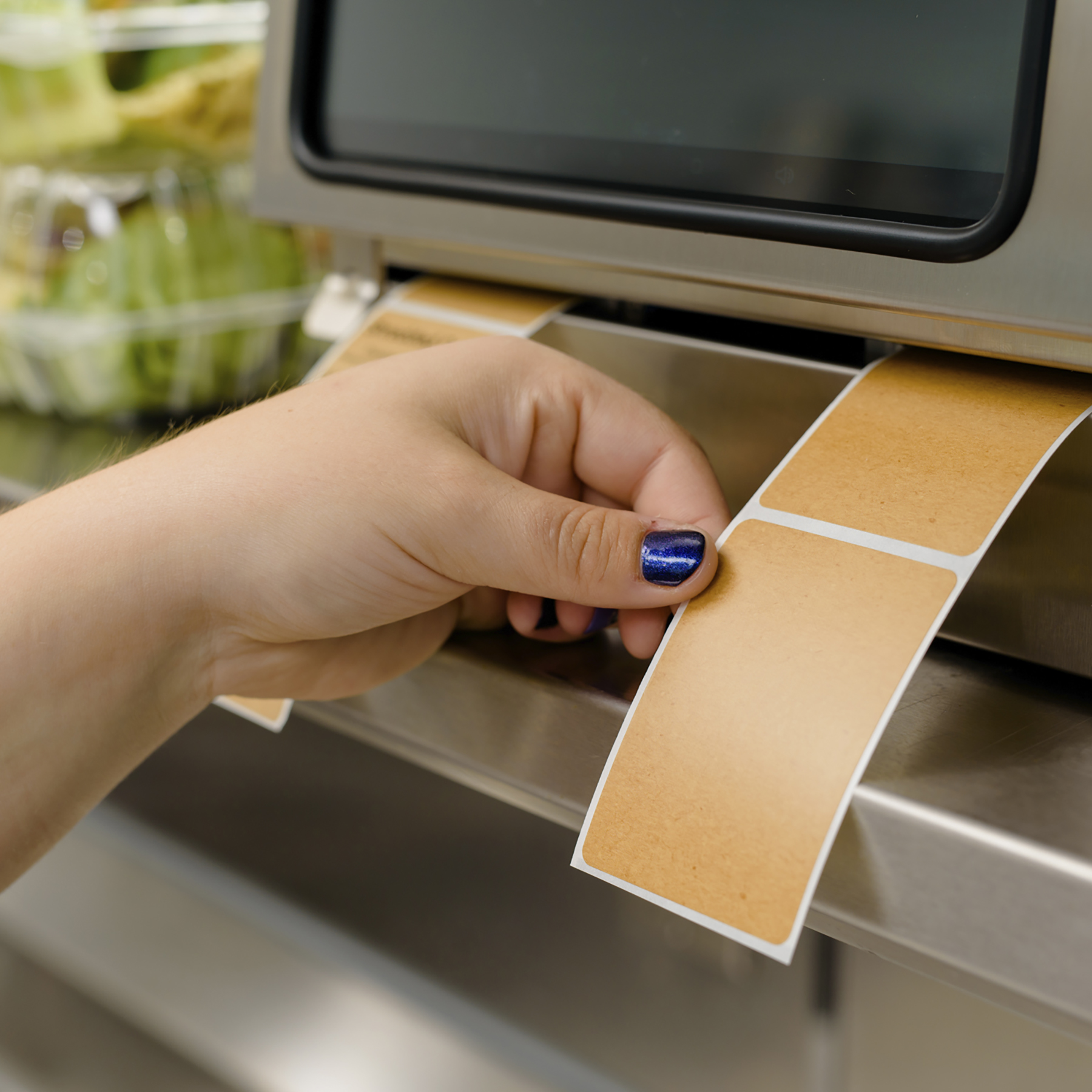 National Checking Blank Permanent Labels 2" x 4" Kraft, Data Code Genie 4 / 1000 pk