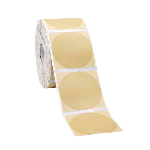 National Checking Blank Permanent Circle Labels 2" Kraft, Data Code Genie 4 / cs