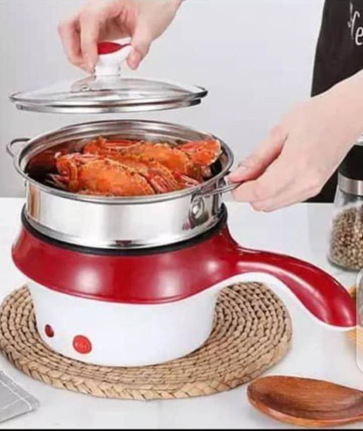 ELECTRIC COOKING POT WITH STEAMER - 18CM