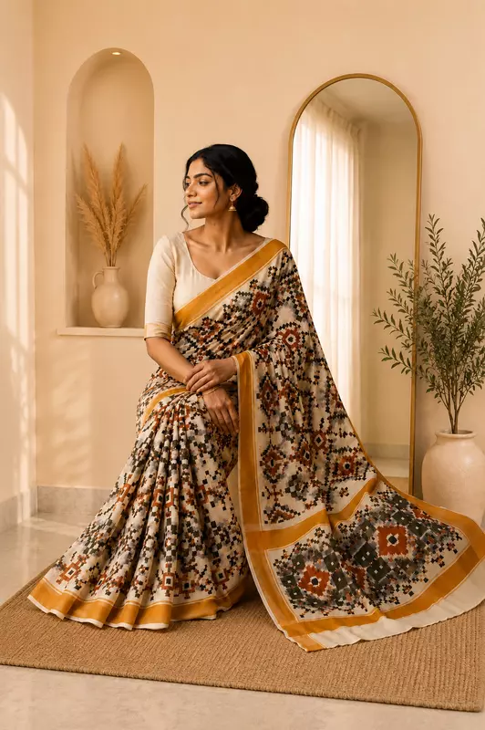 Kerala printing Green floral