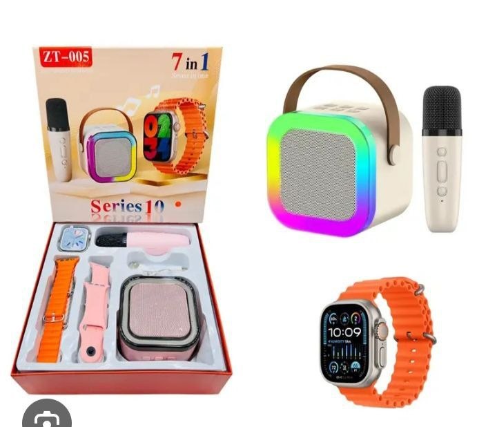 7IN1 SET OF SMART WATCH SMART WATCH+ MICROPHONE + BLUETOOTH SPEAKER