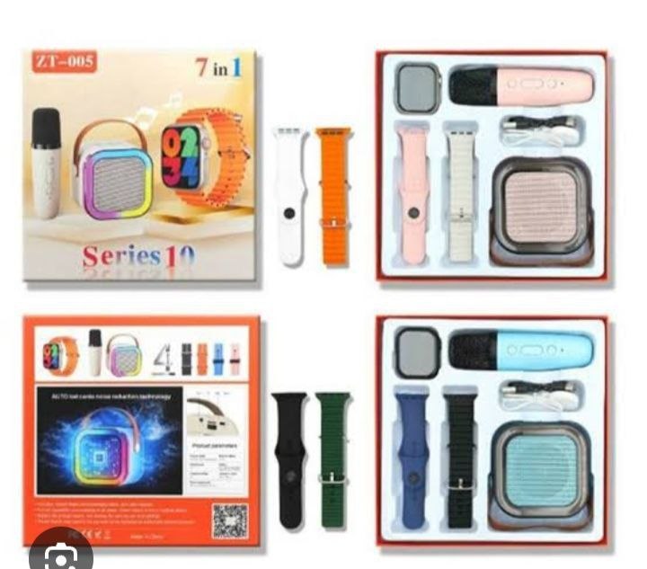 7IN1 SET OF SMART WATCH SMART WATCH+ MICROPHONE + BLUETOOTH SPEAKER