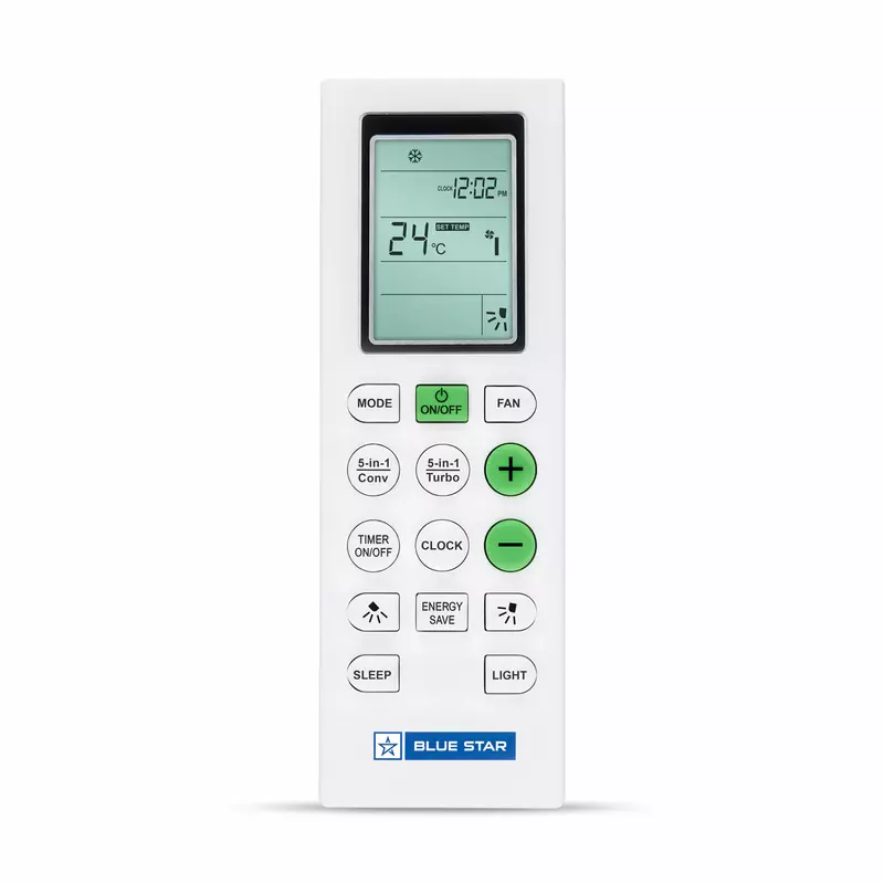 Blue Star IA324DNUHC Inverter Split AC-2 Ton 3 Star with LCD Display Remote.