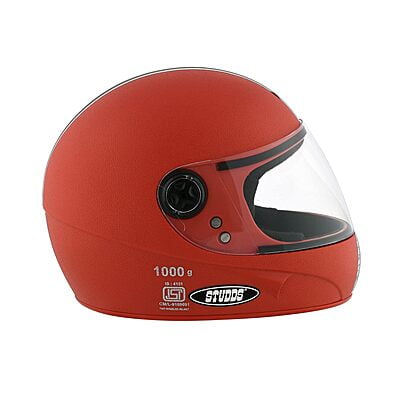 STUDDS CHROME ECONOMY RED WITH PLAIN STRIP C/V (L)
