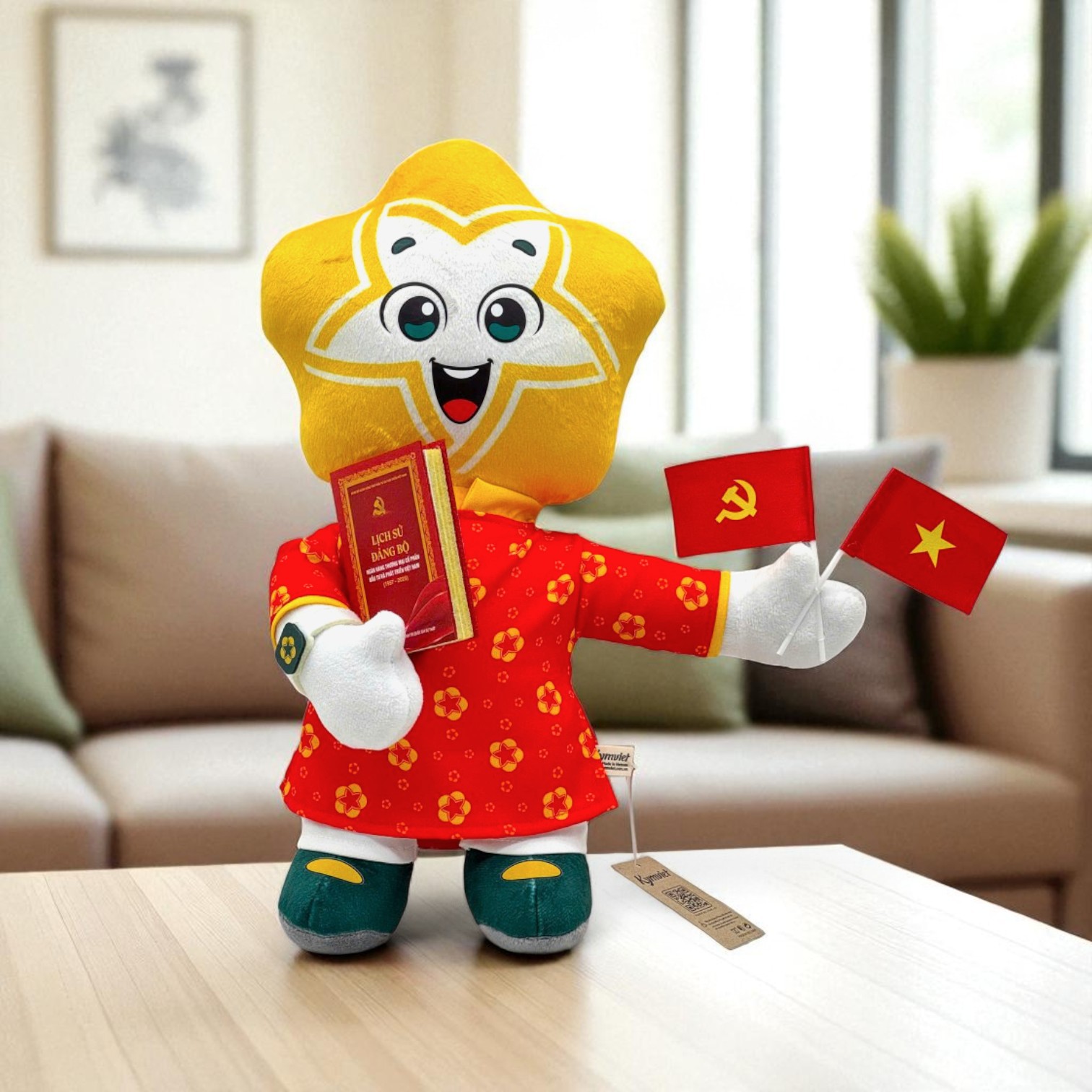 Linh Vật Mascot Áo Dài Đỏ BIDV (HÀNG MẪU KHÔNG BÁN)