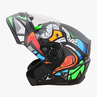 STEELBIRD SBA-7 BIRDIE GLOSSY BLACK/GREEN C/V (M)