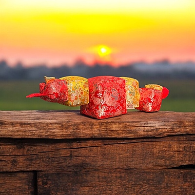 Rắn Rubic - Thủ Công Nhồi Bông, Vải Gấm