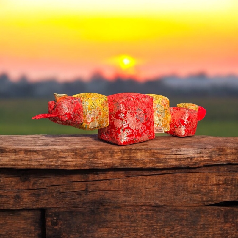 Rắn Rubic - Thủ Công Nhồi Bông, Vải Gấm