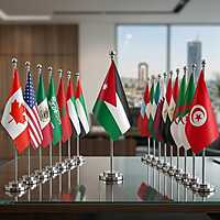 Silver flag stand 30CM