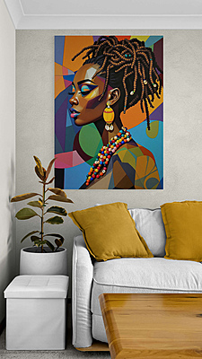 Mosaic of Strength - Vibrant Geometric Art Print (UNFRAMED) Mosaic of Strength - Vibrant Geometric Art Print (UNFRAMED)