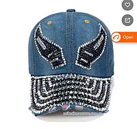 MIX RHINESTONE DESIGNER HATS - 12 PCS