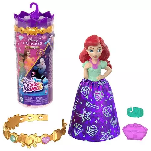 Disney Princess Royal Color Reveal Princess Or Villain Small Doll With 5 Surprises (Dolls May Vary)