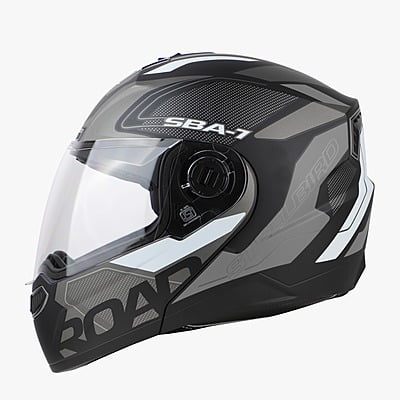 STEELBIRD SBA-7 ROAD MATT BLACK/GREY C/V (M)