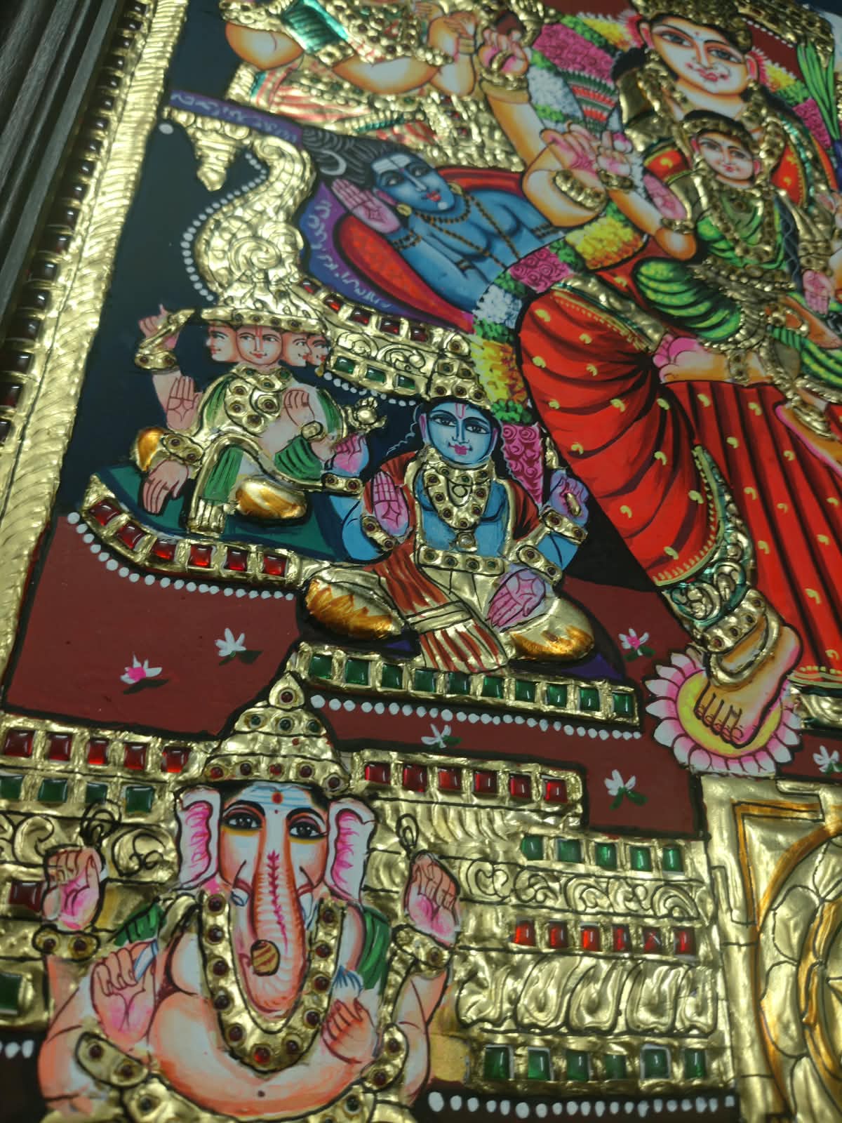 Lalita Devi Tanjore Painting - Grand Portrayal