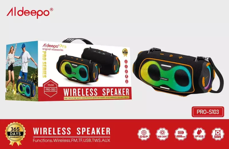 ALDEEPO WIRELESS SPEAKER PRO - S103 80W