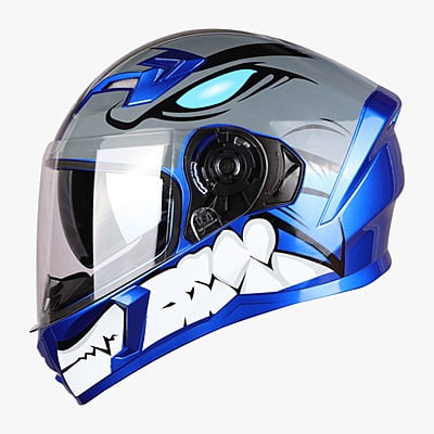 STEELBIRD SBA-21 ISS BORN READY MATT Y.BLUE C/V (L) (LONG CHEEKPAD)