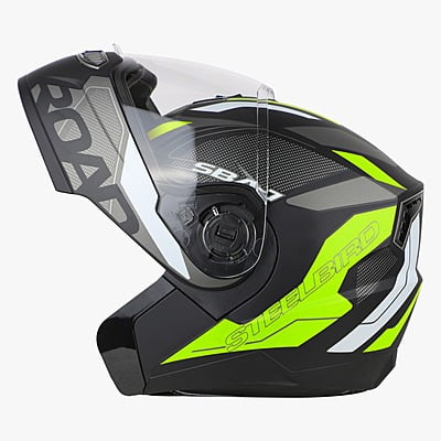 STEELBIRD SBA-7 ROAD MATT BLACK/NEON C/V (L)