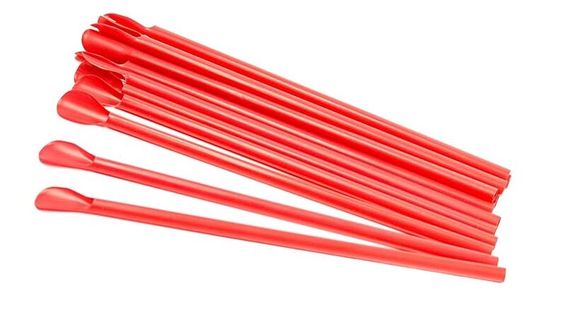 8” PLA Spoon Straw - Red [4000ct]