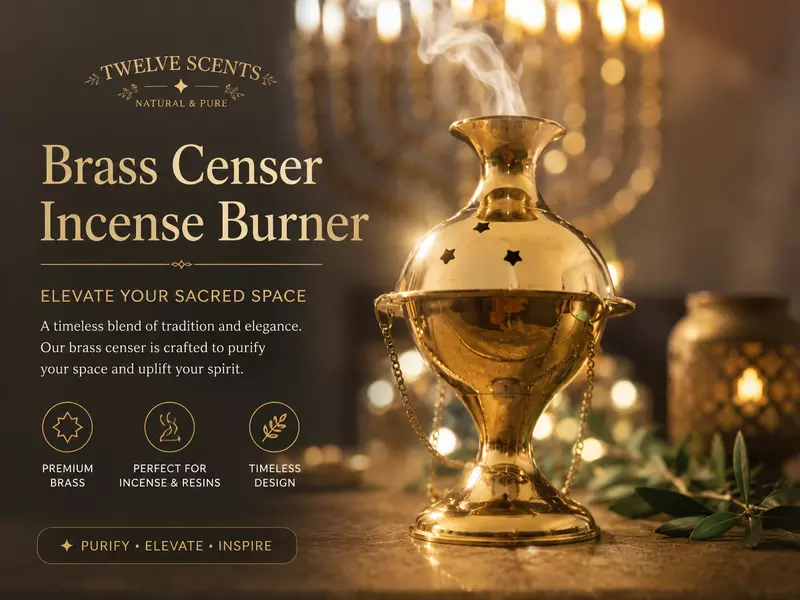 8" Brass Hanging Censer Burner
