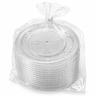 8-10oz Flat Clear Lids HYP PET 78mm w/hole 10/100