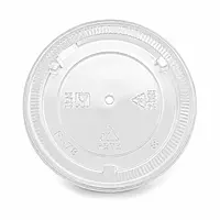 8-10oz Flat Clear Lids HYP PET 78mm w/hole 10/100