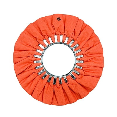 Roue polissage orange 9po ouverture centre Roue polissage orange 9po ouverture centre