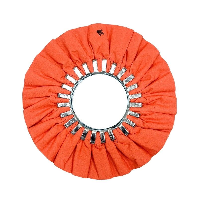 Roue polissage orange 9po ouverture centre Roue polissage orange 9po ouverture centre