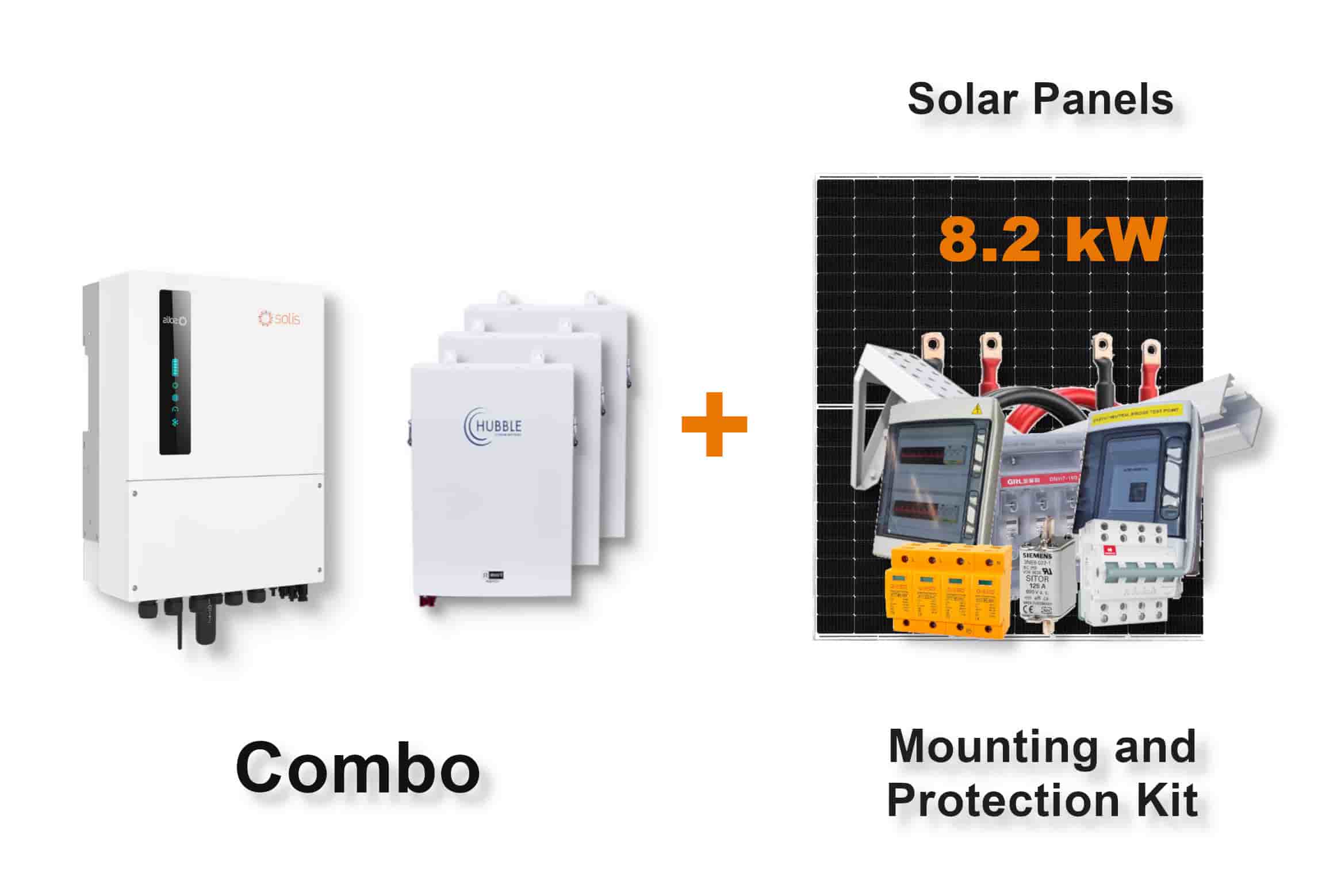 8.0 kW SOLIS S6 Hybrid Combo, c/w 3x 5.5 kWh HUBBLE Lithium Batteries 8.0 kW SOLIS S6 Hybrid Combo, c/w 3x 5.5 kWh HUBBLE Lithium Batteries