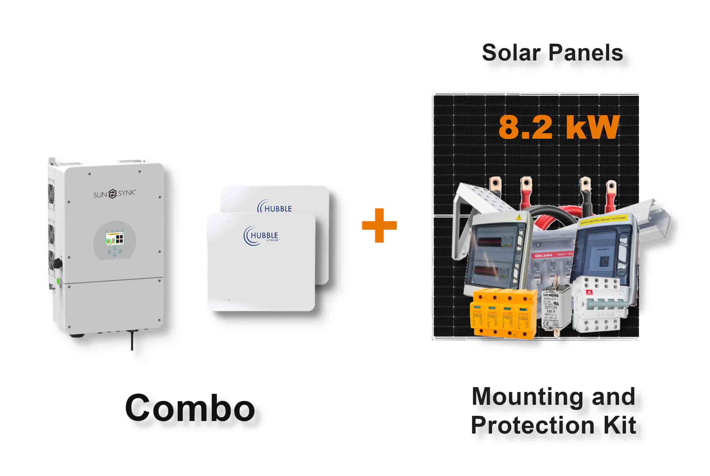8.0 kW SUNSYNK Hybrid - HUBBLE Combo, c/w 2x 10.0 kWh Lithium Batteries