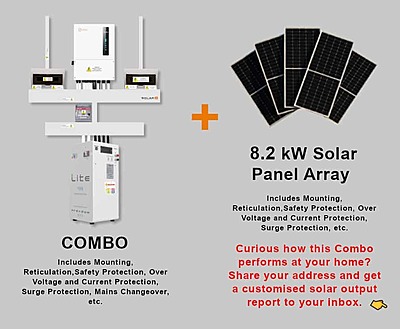5.0 kW SOLIS S6 Hybrid - FREEDOM WON Combo, c/w 10.0 kWh Lithium Battery