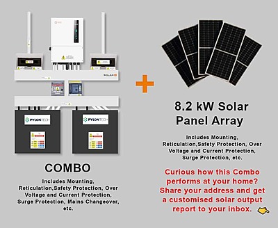5.0 kW SOLIS S6 Hybrid - PYLONTECH Combo, c/w 2x 4.8 kWh Lithium Batteries