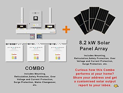 8.0 kW SUNSYNK Hybrid - FREEDOM WON Combo, c/w 3x 5.0 kWh Lithium Batteries