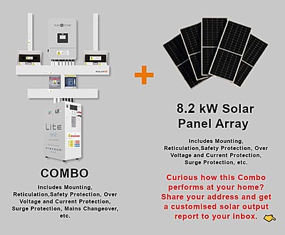 8.0 kW SUNSYNK Hybrid - FREEDOM WON Combo, c/w 15.0 kWh Lithium Battery