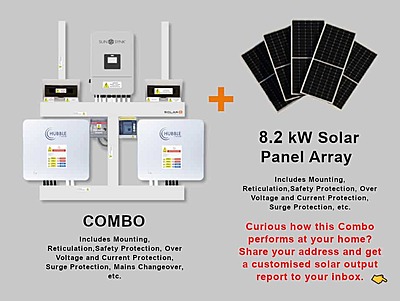 8.0 kW SUNSYNK Hybrid - HUBBLE Combo, c/w 2x 10.0 kWh Lithium Batteries