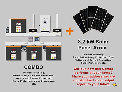 12.0 kW SUNSYNK 3-Phase Hybrid - REVOV Combo, c/w 4x 5.12 kWh Lithium Batteries