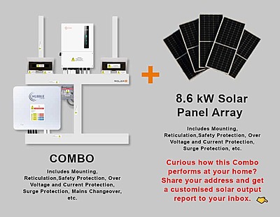 8.0 kW SOLIS S6 Hybrid Combo, c/w 10 kWh HUBBLE Lithium Battery
