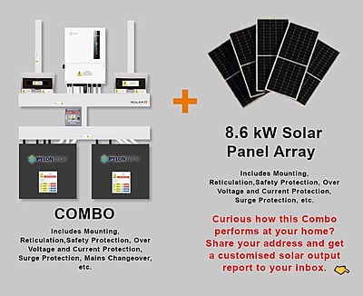 8.0 kW SOLIS S6 Hybrid Combo, c/w 2x 4.8 kWh PYLONTECH Lithium Batteries