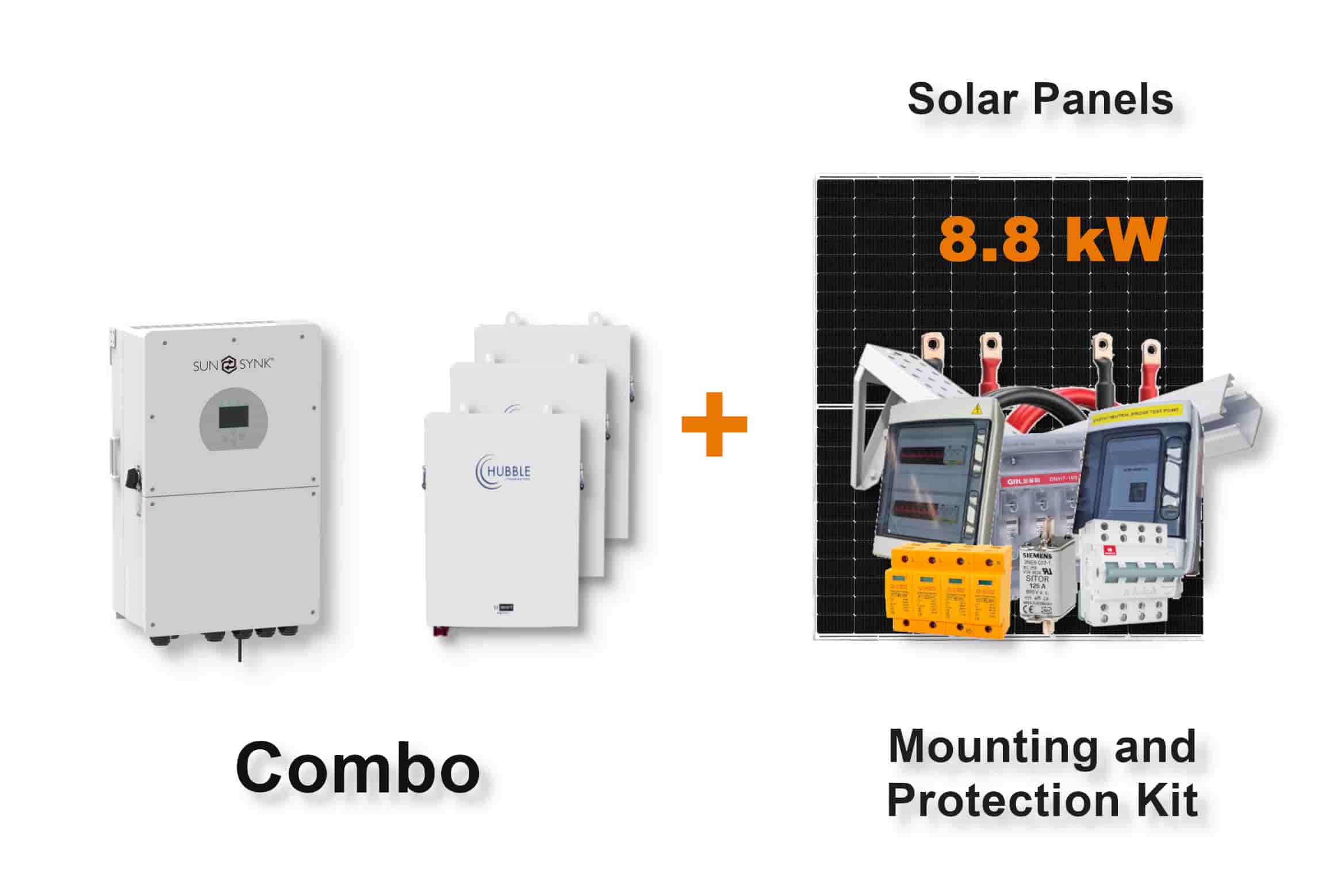 16.0 kW SUNSYNK Hybrid - HUBBLE Combo, c/w 3x 5.5 kWh Lithium Batteries 16.0 kW SUNSYNK Hybrid - HUBBLE Combo, c/w 3x 5.5 kWh Lithium Batteries