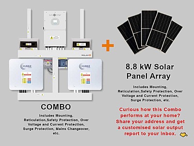 16.0 kW SUNSYNK Hybrid - HUBBLE Combo, c/w 2x 10.0 kWh Lithium Batteries