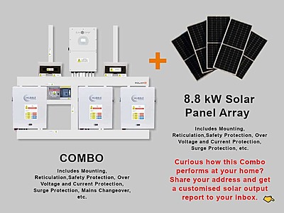 16.0 kW SUNSYNK Hybrid - HUBBLE Combo, c/w 3x 5.5 kWh Lithium Batteries