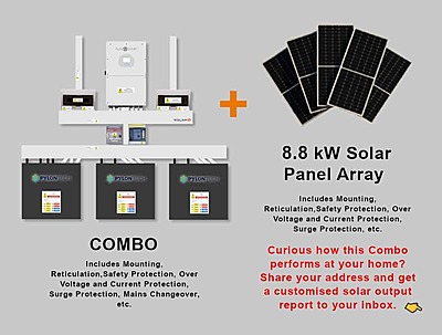 16.0 kW SUNSYNK Hybrid - PYLONTECH Combo, c/w 3x 4.8 kWh Lithium Batteries