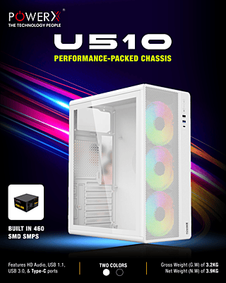 Power X Cabinet With Smps U510 White Power X Cabinet With Smps U510 White