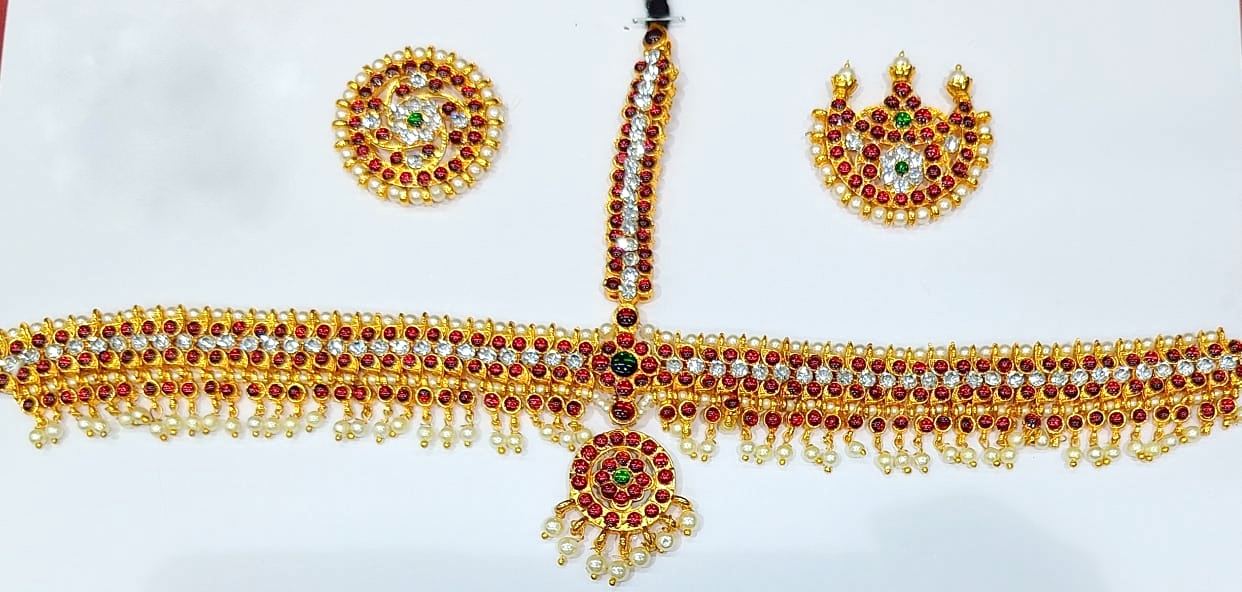 Temple Jewellery Suryan Chandran Headpiece – Bharatanatyam | Kuchipudi | Bridal