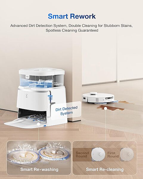 Ecovacs DEEBOT T30 PRO OMNI Robot Vacuum Cleaner - 11,000Pa, 290min Runtime