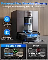 Ecovacs DEEBOT X11 OMNICYCLONE, Wet Dry Vacuum Roller, OMNI Station, 19,500Pa Suction, 254min Runtime
